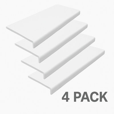 White UPVC Capping Board 9mm x 2m (300mm Depth) - Ultimate Window Sill Solution 4 pack