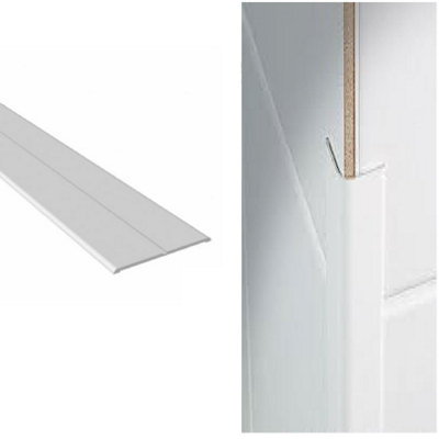White UPVC Plastic Flexi Flexible Angle Trim 25mm x 25mm x 2.5 Metre Length