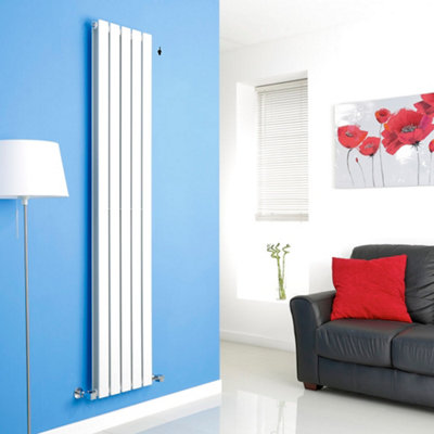 White Vertical Double Panel Radiator 1780mm x 350mm
