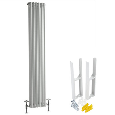 White Vertical Radiator Feet 1500mm x 290mm