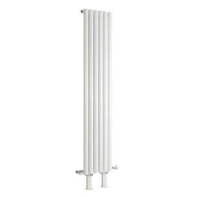 White Vertical Single Panel Radiator Feet 354mm x 1600mm