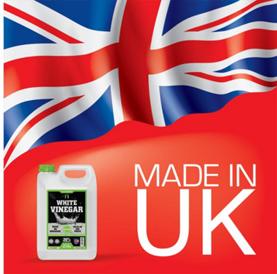 White Vinegar Cleaning 10 Litres HIGH STRENGTH 20% - All Natural Multi-Surface & Multi-Purpose Cleaner, Limescale