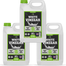 White Vinegar Cleaning 15 Litres HIGH STRENGTH 20% - All Natural Multi-Surface & Multi-Purpose Cleaner, Limescale
