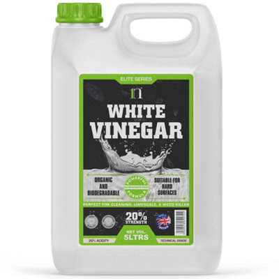 White Vinegar Cleaning 15 Litres HIGH STRENGTH 20% - All Natural Multi-Surface & Multi-Purpose Cleaner, Limescale