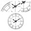 White Wall Clock Metal Retro Roman Numeral Clock Modern Round Wall Clocks Silent for Living Room
