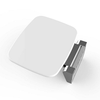 White Wall Mounted Heavy Duty Folding Shower Seat - 3