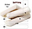 White Washed Wood Corner Feet 45mm High Replacement Furniture Sofa Legs Self Fixing  Chairs Cabinets Beds Etc PKC321