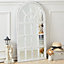 White Window Old Style Arch Framed Garden Mirror Wall Mirror 600 mm x 1100 mm
