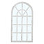 White Window Old Style Arch Framed Garden Mirror Wall Mirror 600 mm x 1100 mm