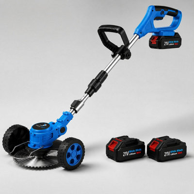 White Winds Limited 21V Cordless Grass Trimmer, Wheeled Lawn Edger with ...
