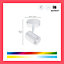 White WiZ Colour Imageo Smart Connected WiFi Ceiling Light Spot Fixture, Single White Spot with App Control