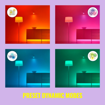 White WiZ Colour Imageo Smart Connected WiFi Ceiling Light Spot Fixture, Single White Spot with App Control