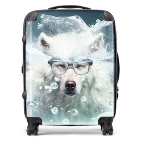 White Wolf Splashart Suitcase - Large