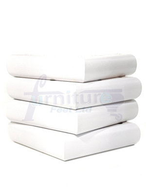White Wood Corner Feet 45mm High Replacement Furniture Sofa Legs Self Fixing  Chairs Cabinets Beds Etc PKC321