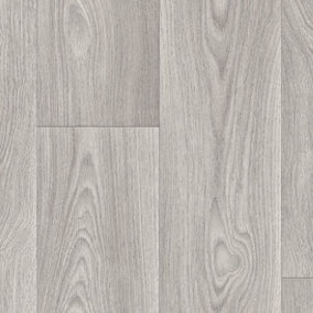 White Wood Effect Anti-Slip Vinyl Flooring For DiningRoom LivngRoom Hallways And Kitchen Use-4m X 3m (12m²)