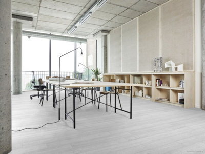 White Wood Effect vinyl Flooring 2m x2m (4m2) - 3