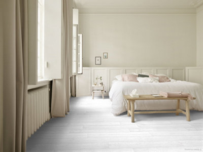 White Wood Effect Vinyl Flooring 3m x 2m (6m2)