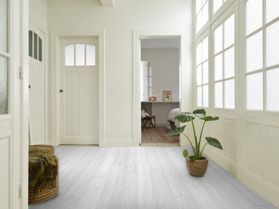 White Wood Effect vinyl Flooring 4m x 4m (16m2)