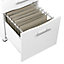 White wooden Filing cabinet with 3 drawers - 1 Lockable drawer Filing Cabinet - Short wood Office Storage Cupboard Organiser