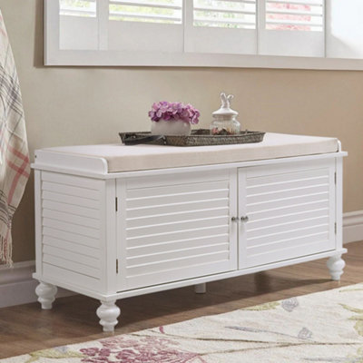 Shoe factory Storage Bench White