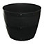 Whitefurze Circular 50cm  Barrel Planter - Black