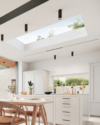 Whitesales, em.glaze Economy Flat Glass Rooflight R19 1100mm x 2100mm (3-5 day UK wide delivery)