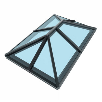 Whitesales, em.glaze Skyvu Lantern GREY With Blue Tint Glass, 2000mm x 3000mm (3-5 day UK wide delivery)(81.0045)