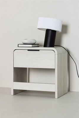Whitewash  /  MDF Lyngdal Side table, D40xW30xH40cm Bedside Table