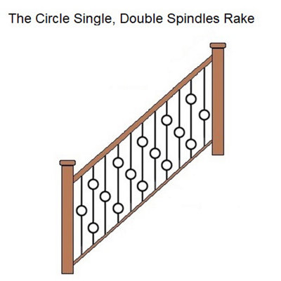 Whittington The Circle 13mm Black Metal Square Spindle - 10 Pack ...