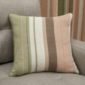 Whitworth Stripe Modern Striped Filled Cushion 100% Cotton