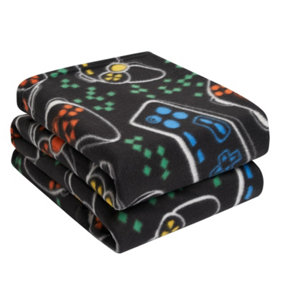 Wholesale 10 x Fleece Blanket Sofa Throw Joblot - 120 x 150cm, Gaming