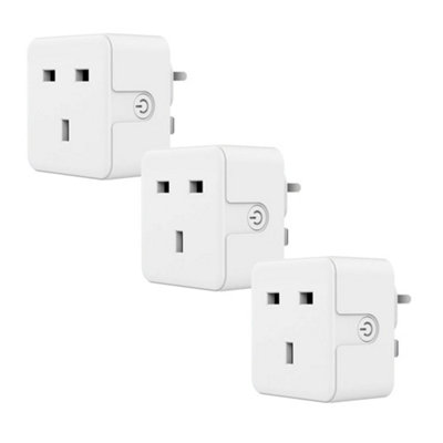 Wi-Fi & Bluetooth Smart 13A Plug, Max 3120W, UK Plug (3 pcs pack)