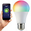 Wi-Fi E27 10 Watts LED Smart Bulb, RGB CCT 2700K-6500K, Dimmable, Pack of 2