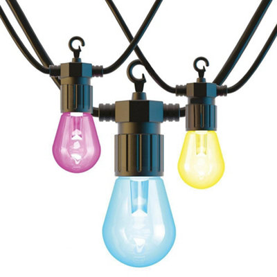 Wi-Fi LED String Light with RGB+WW Filament Bulbs, 7.2M and 12pcs Filament Bulbs with Adapter & UK fused Plug