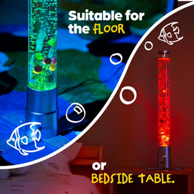 WICKED GIZMOS 60cm LED Bubble Lamp - Freestanding Colour Changing  Light