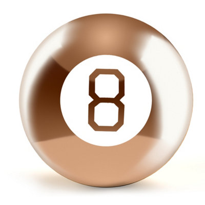 Wicked Gizmos Magic Ball Retro Rose Gold Fortune Telling Novelty