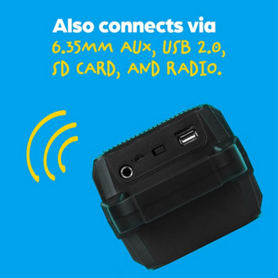 WICKED GIZMOS Mini Bluetooth Party Speaker - LED, Bluetooth