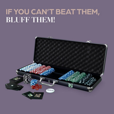 WICKED GIZMOS Professional 500 Piece Poker Set Cushioned