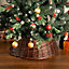 Wicker Christmas Tree Collar Skirt Rattan Xmas Tree Basket Ring Base 52cm