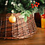 Wicker Christmas Tree Collar Skirt Rattan Xmas Tree Basket Ring Base 52cm
