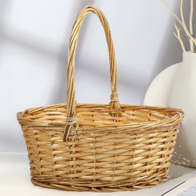 Wicker Hamper Basket with Handle