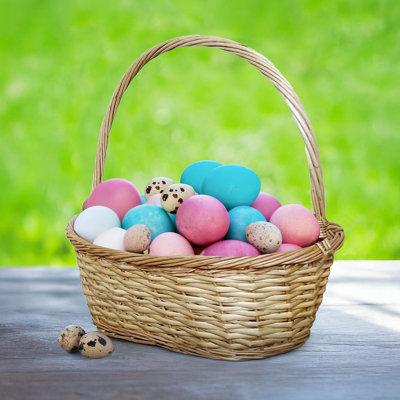 Wicker Hamper Basket with Handle