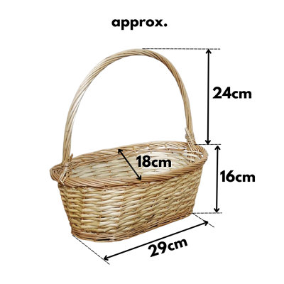 Wicker Hamper Basket with Handle - 3