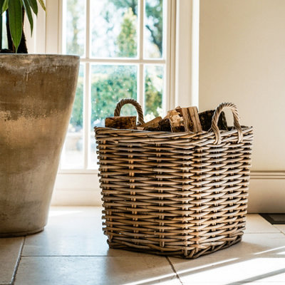 Rattan Log Basket Small