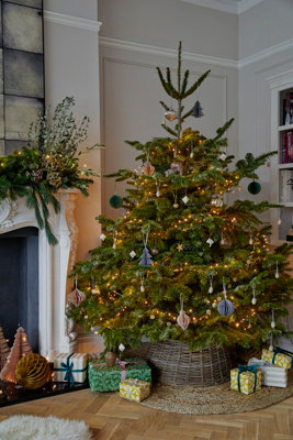 Wicker Round Tree Skirt Round Natural H26cm W60cm - 5