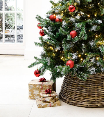 Wicker Round Tree Skirt Round Natural H26cm W60cm - 6