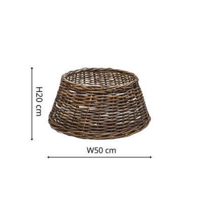 Wicker Tree Skirt Round Natural H20cm D50cm