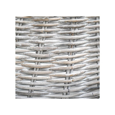 Wicker Tree Skirt Round White H26cm D60cm - 4