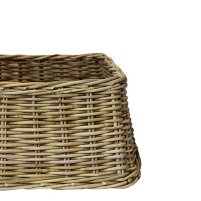 Wicker Tree Skirt Square H26cm W55cm - 4