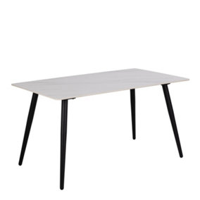 Wicklow Ceramic Dining Table in White